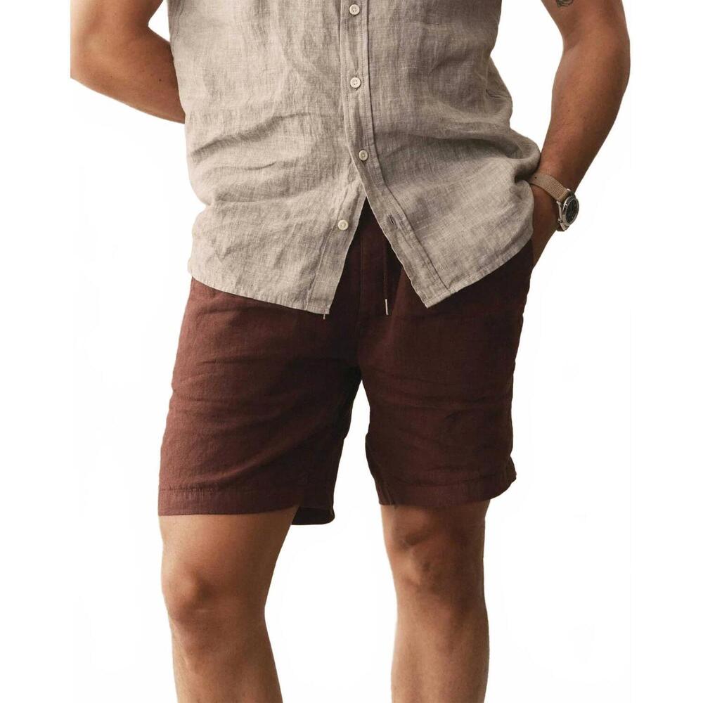 NEW TAYLOR STITCH the apre short in burgundy hemp